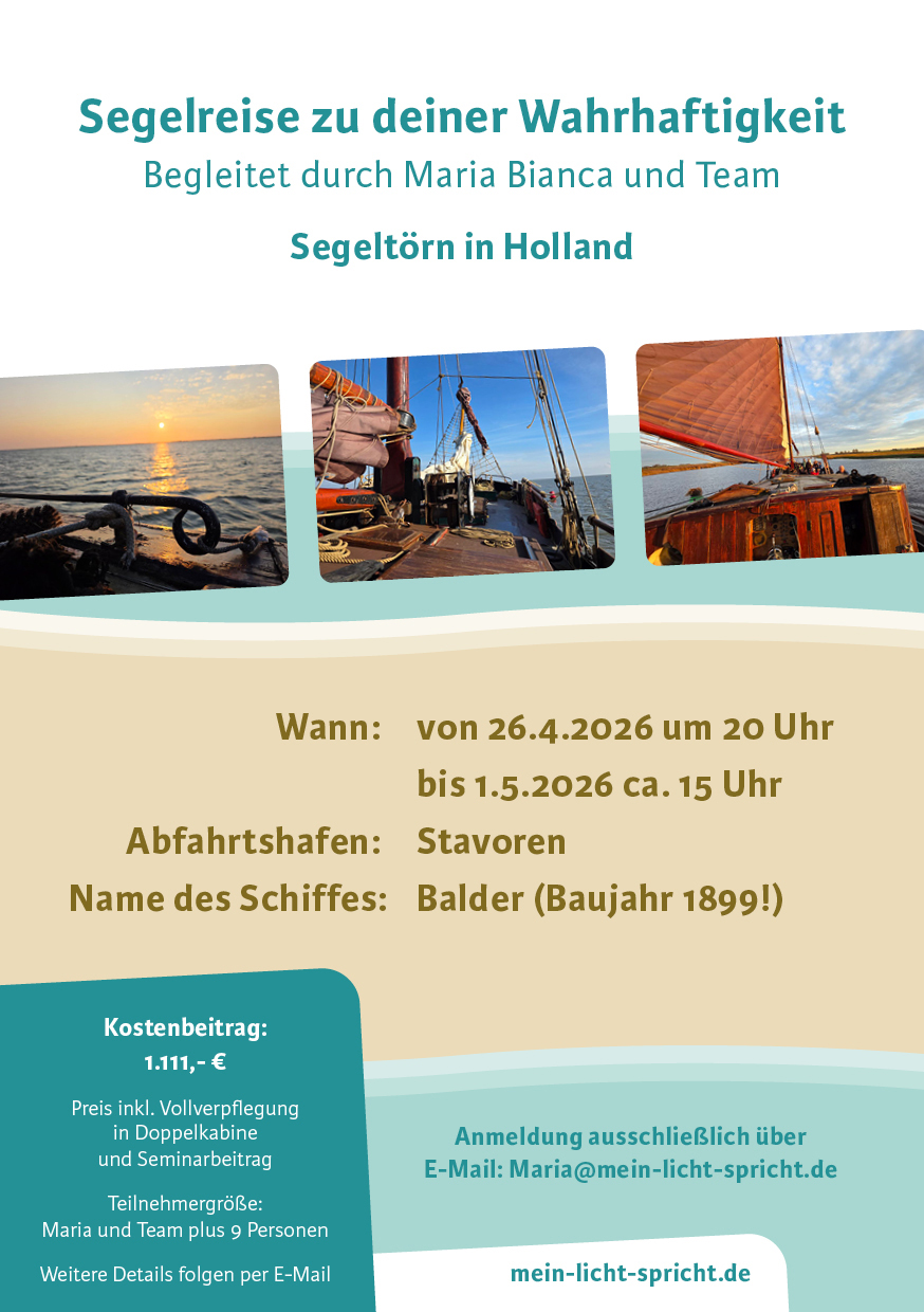 Maria Bianca Segelreise April 2026